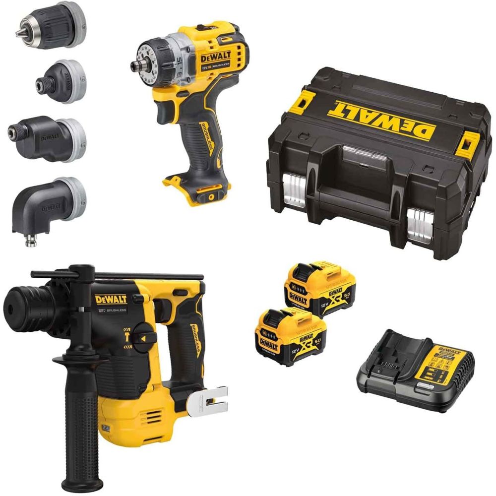 Набор аккумуляторного инструмента DEWALT 12 В, DCK2101P2T-QW