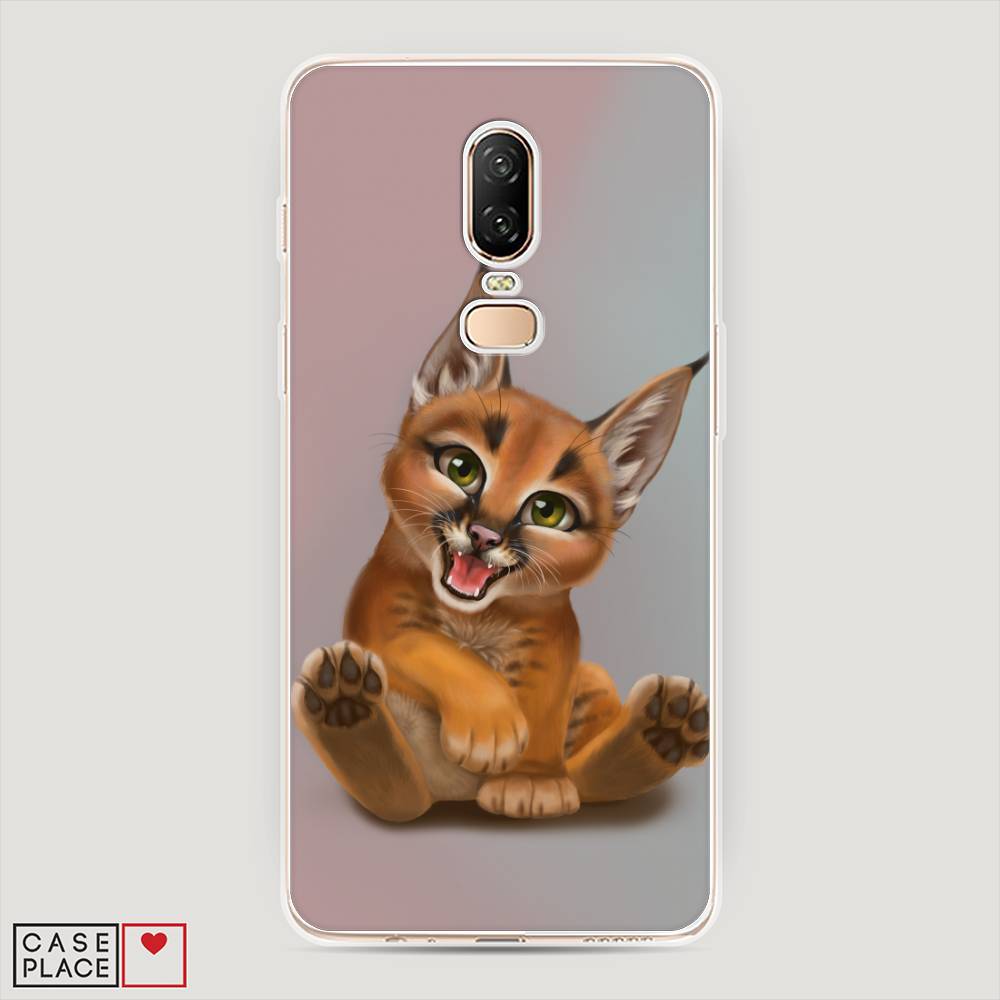 

Чехол Awog на OnePlus 6 / ВанПлас 6 "Малыш рыси", Оранжевый;серый, 150550-1