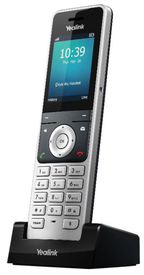 Дополнительная трубка к телефону Yealink W56H 1880-1900MHz, 300м серый, черный