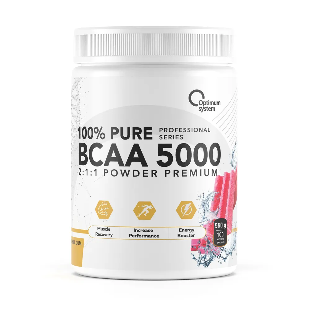 фото Optimum system bcaa 5000 powder 550 г баббл гам