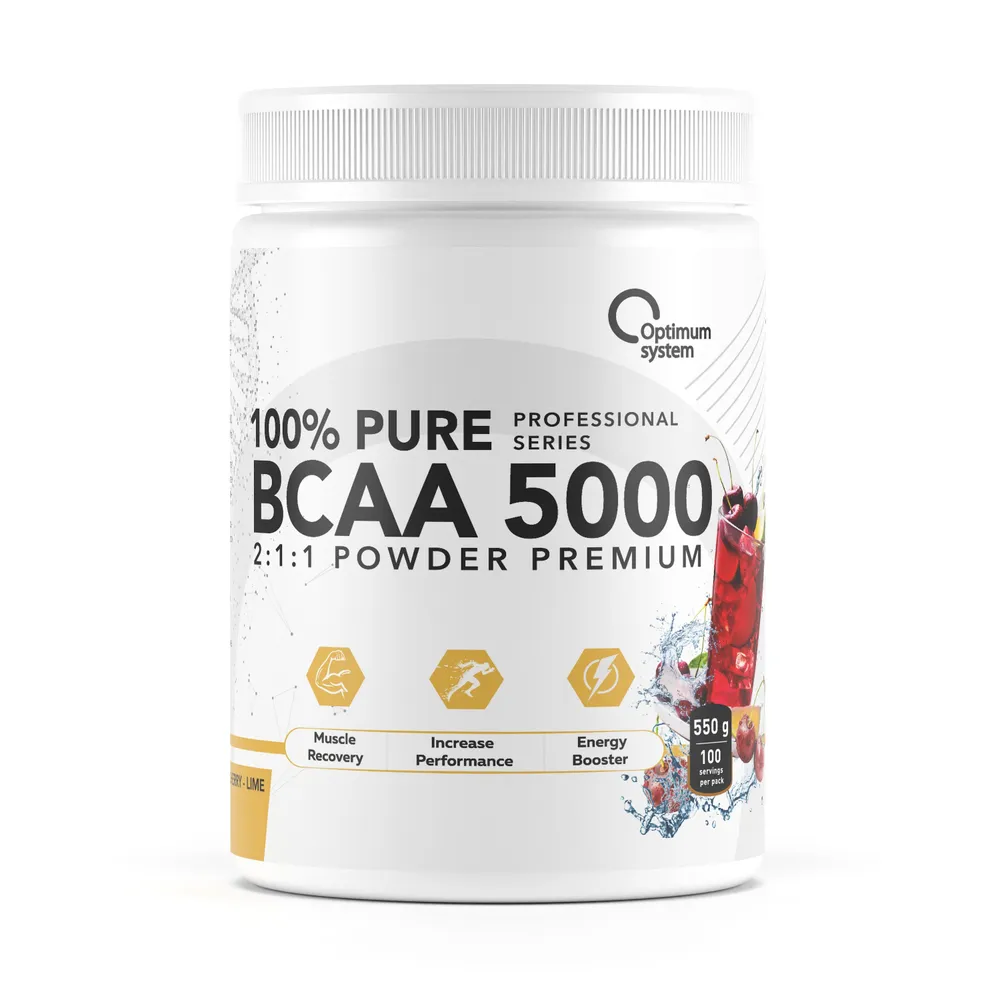 фото Optimum system bcaa 5000 powder 550 г вишня-лайм