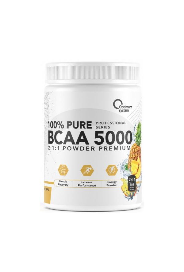 фото Optimum system bcaa 5000 powder 550 г ананас