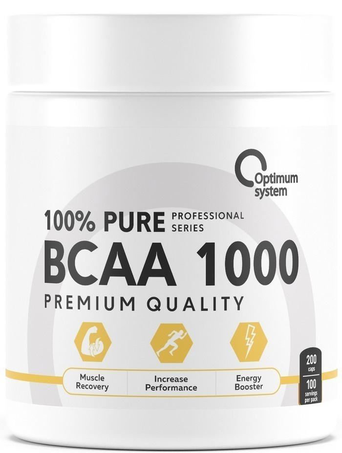 фото Optimum system bcaa 1000 200 капсул