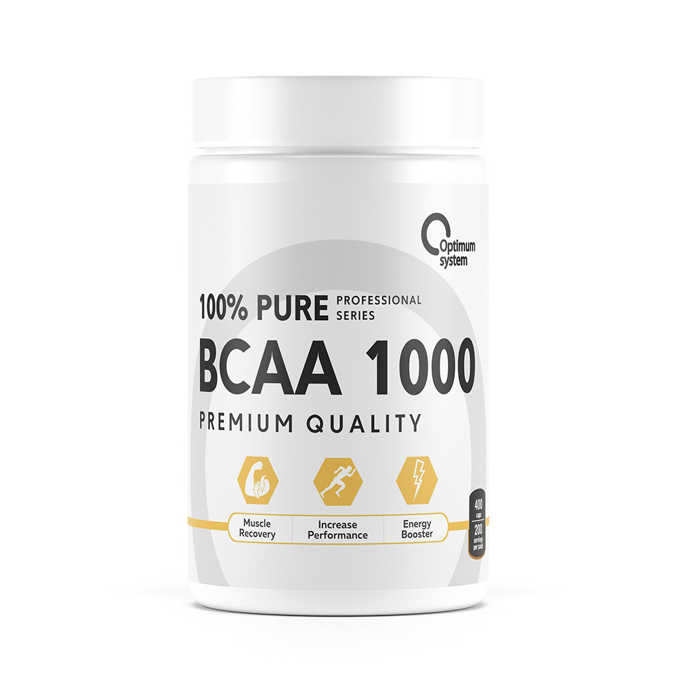 

Optimum System BCAA 1000 400 капсул, без вкуса, BCAA 1000