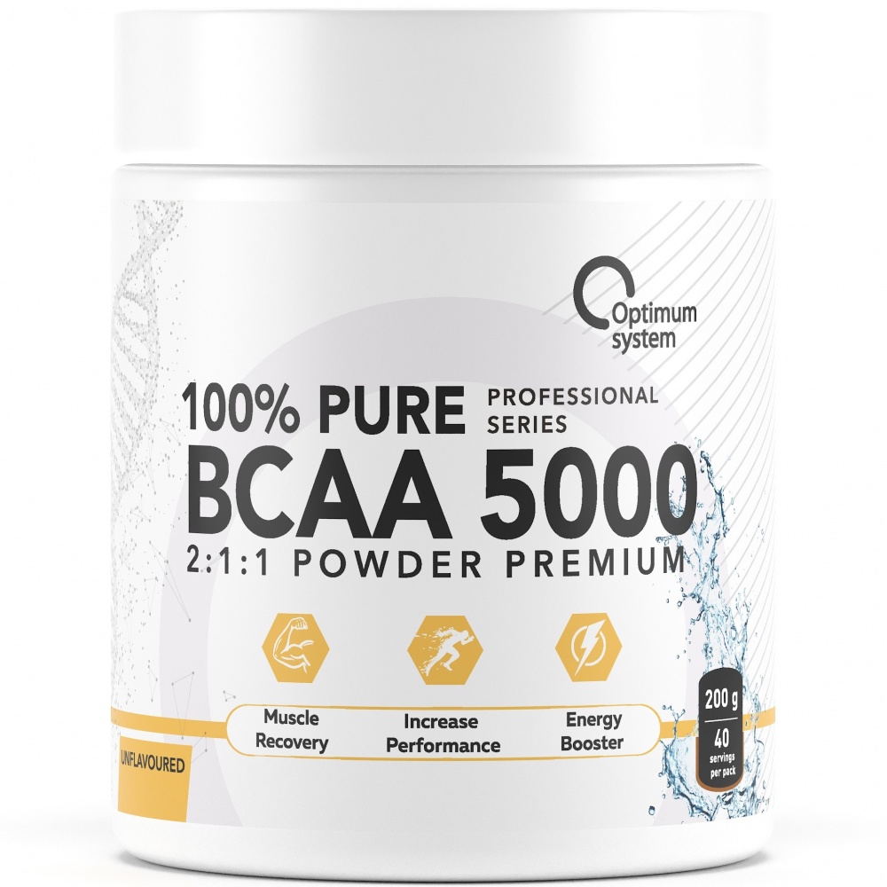 фото Optimum system bcaa 5000 powder 200 г безвкусный