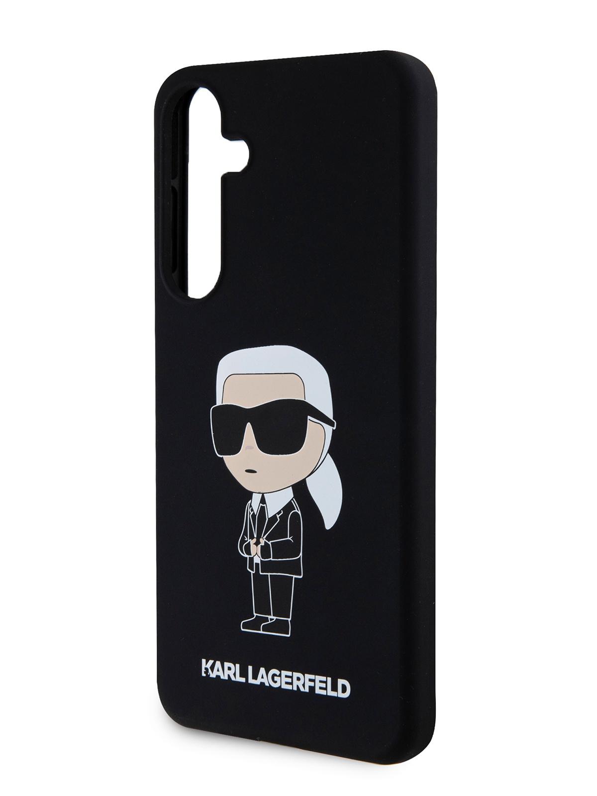 Чехол Karl Lagerfeld для Galaxy S24+ с эффектом Soft touch NFT Karl Ikonik Hard Black