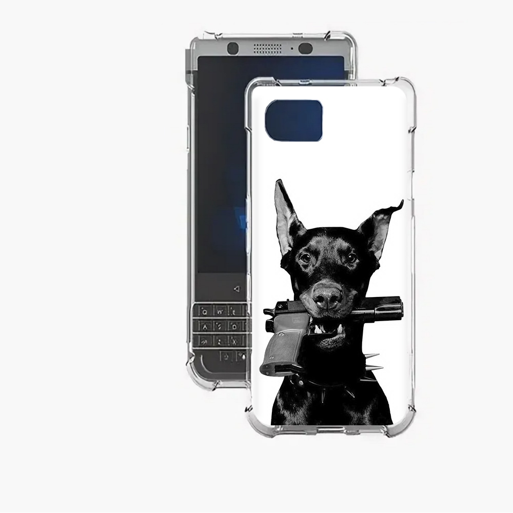 

Чехол MyPads Tocco для BlackBerry Motion доберман с пистолетом, Прозрачный, Tocco