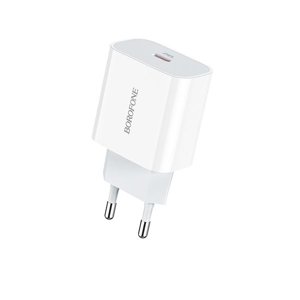 Сетевое зарядное устройство c Type-C, Borofone BA38A Plus, PD 20W, белое