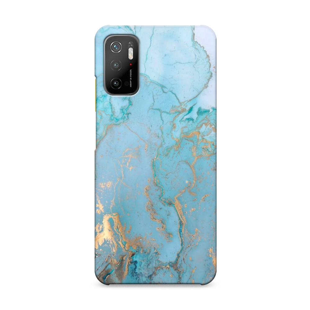 

Пластиковый чехол "Голубой мрамор рисунок" на Xiaomi Poco M3 Pro, 311020-2