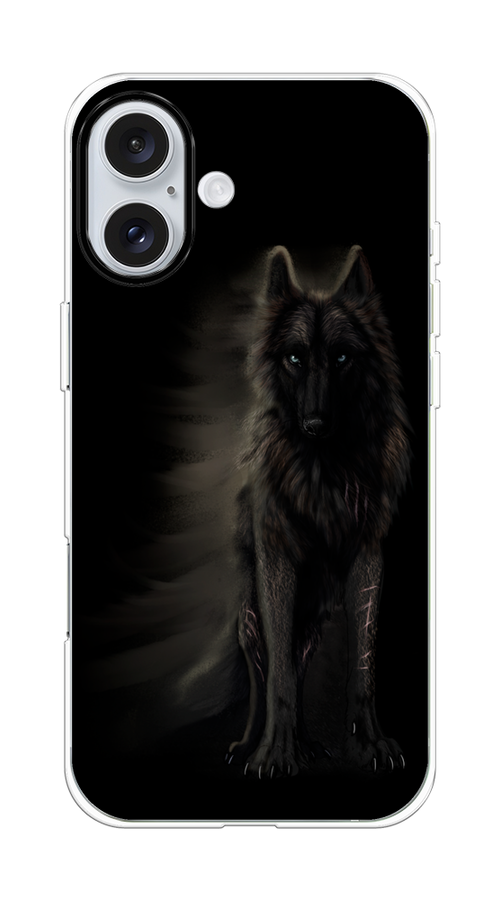 

Чехол на Apple iPhone 16 Plus "Туманный волк", Черный, 16150-1