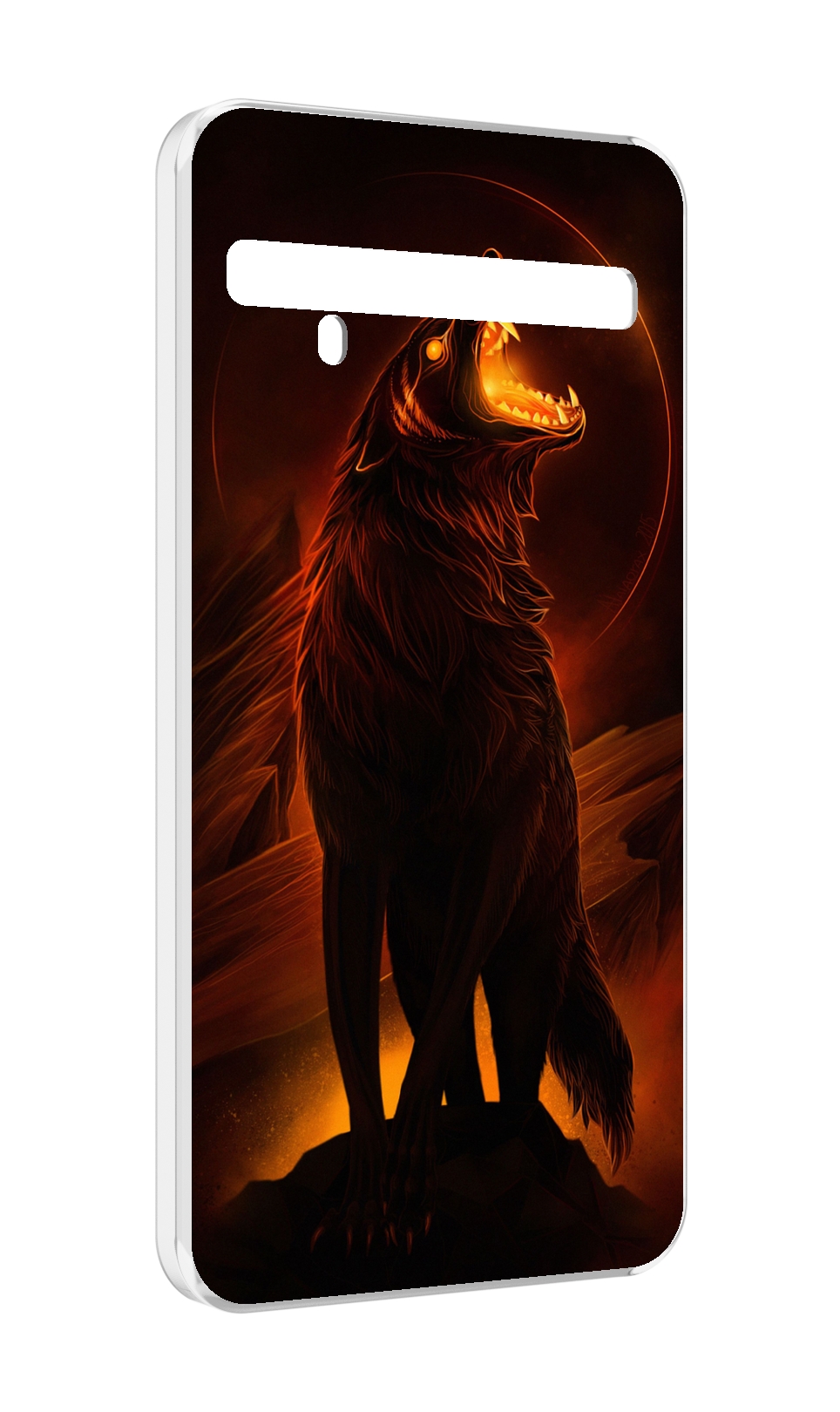 

Чехол MyPads волчара с огнем внутри для TCL 10 Pro / TCL 10 + Plus, Прозрачный, Tocco