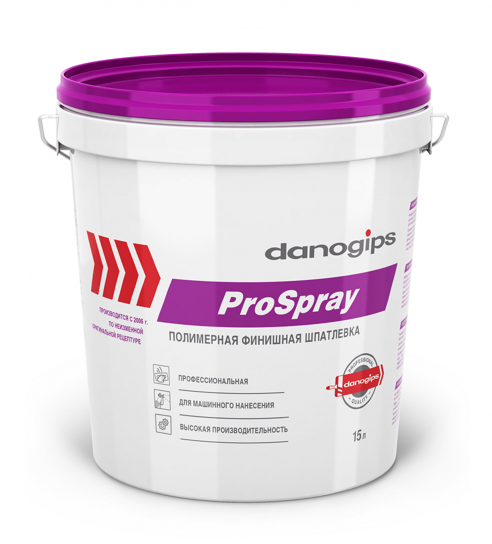 Шпатлевка финишная для машинного нанесения Danogips Prospray