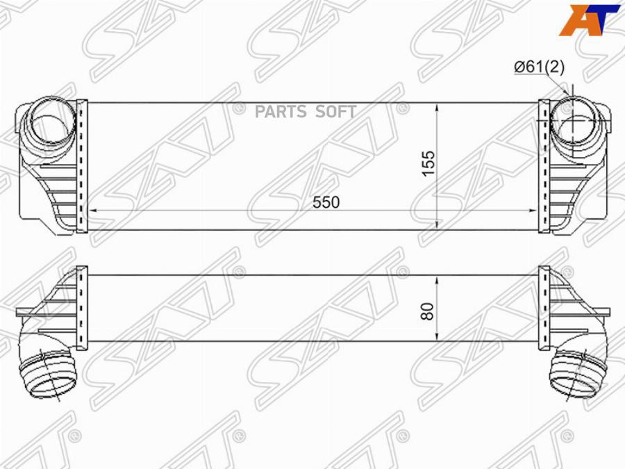 

Радиатор Интеркулера Bmw 5-Series F10 09- Sat арт. ST-17517805629