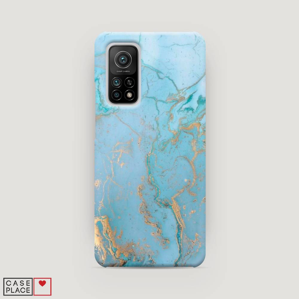 

Пластиковый чехол "Голубой мрамор рисунок" на Xiaomi Mi 10T Pro, 37720-2