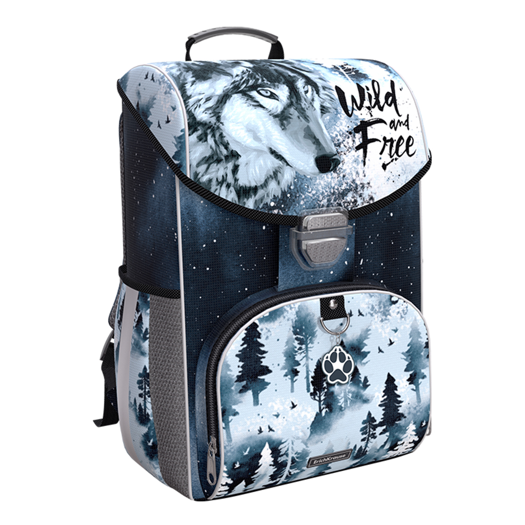

Школьный ранец с грудной перемычкой ErichKrause ErgoLine 15L Timber Wolf 60086, Серый, ErgoLine
