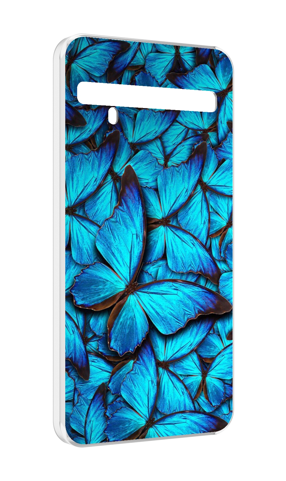 

Чехол MyPads бирюзовые бабочки для TCL 10 Pro / TCL 10 + Plus, Прозрачный, Tocco