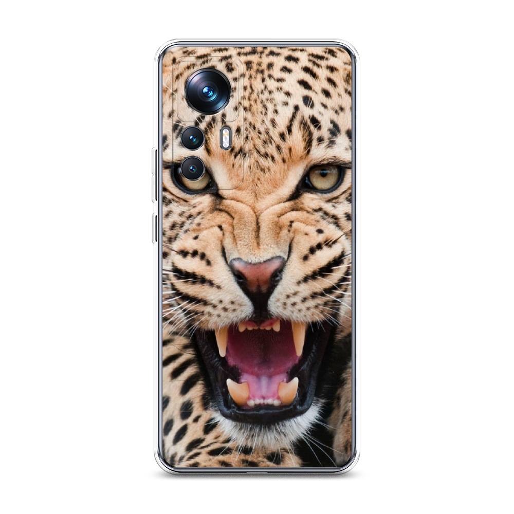 

Чехол на Xiaomi 12T Pro "Леопард 3d", Бежевый;черный, 315750-6