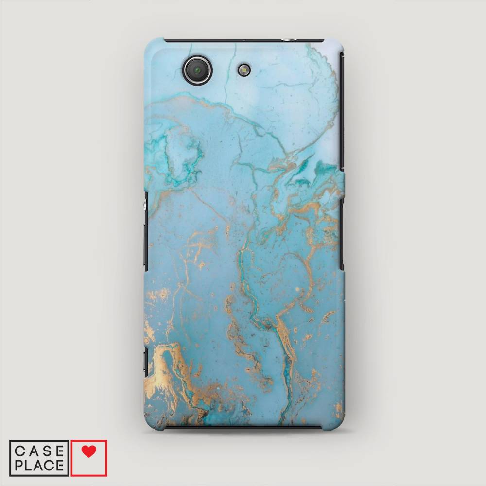 

Пластиковый чехол "Голубой мрамор рисунок" на Sony Xperia Z3 compact, 52020-2