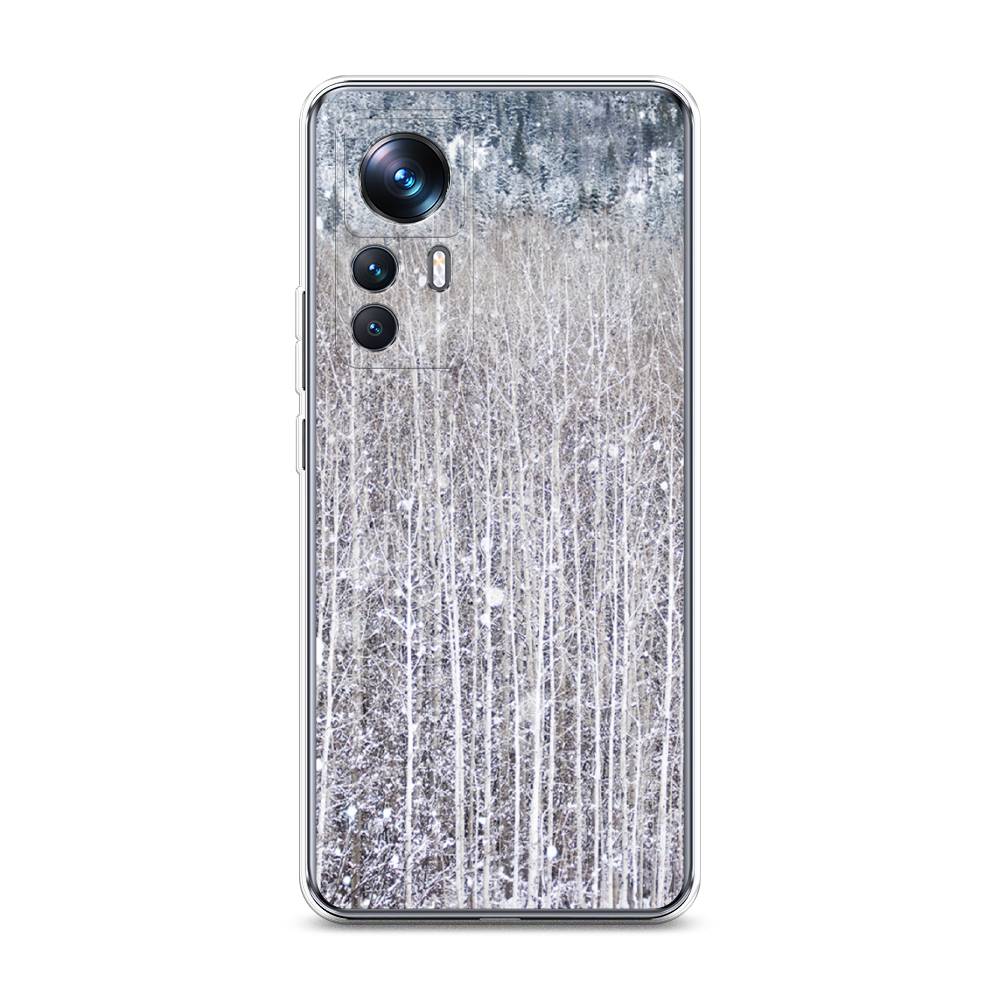 

Чехол на Xiaomi 12T Pro "Снежный лес", Бежевый;серый;белый, 315750-5