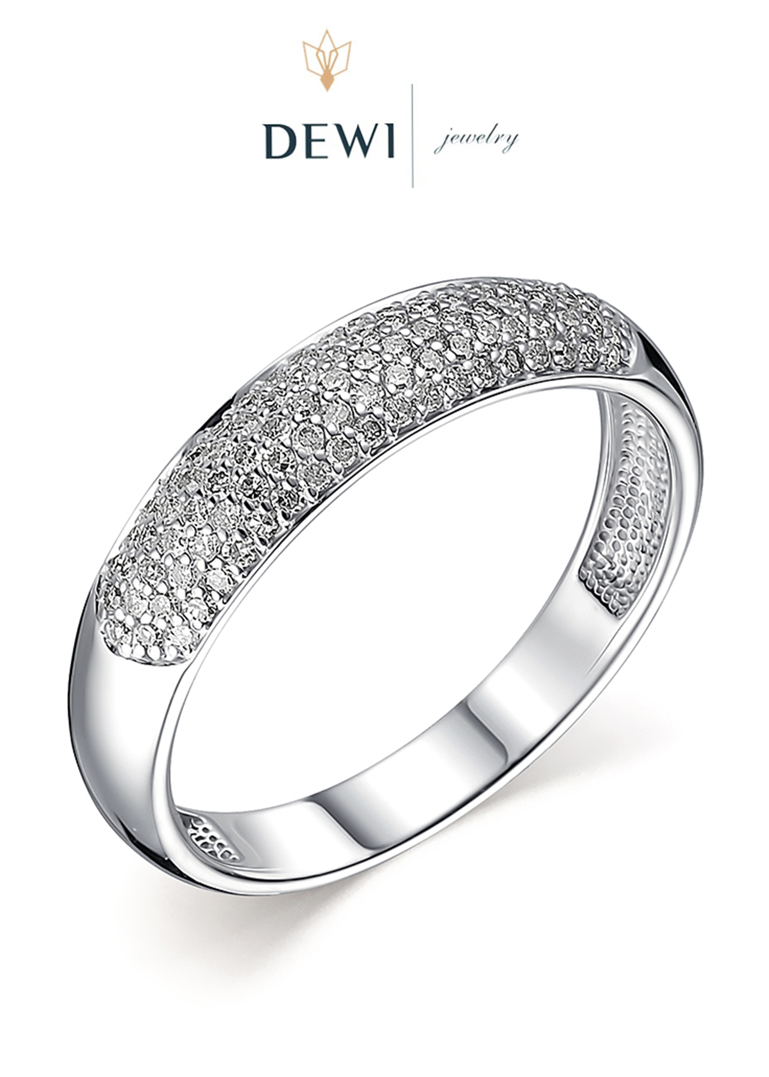 

Кольцо обручальное из золота р., Dewi 102010098, бриллиант, 102010098