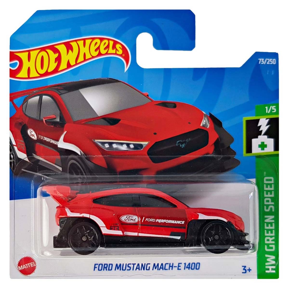 

Базовая машинка Hot Wheels FORD MUSTANG MACH-E 1400, красная, 5785/HCX38