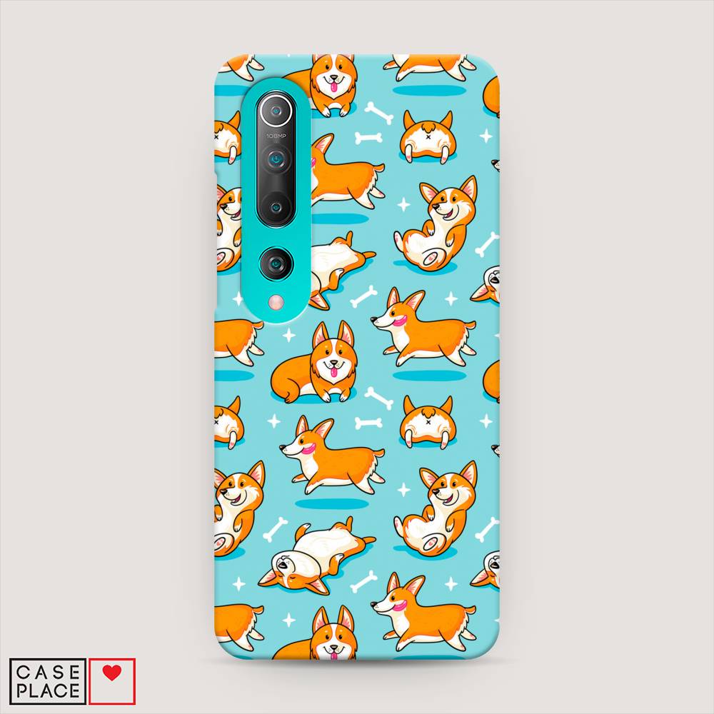 

Пластиковый чехол "Веселые корги" на Xiaomi Mi 10, 37520-1