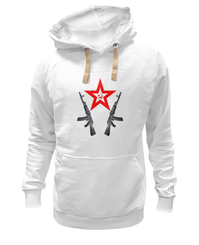 

Худи унисекс Printio Redstar ak белое S, Белый, Redstar ak