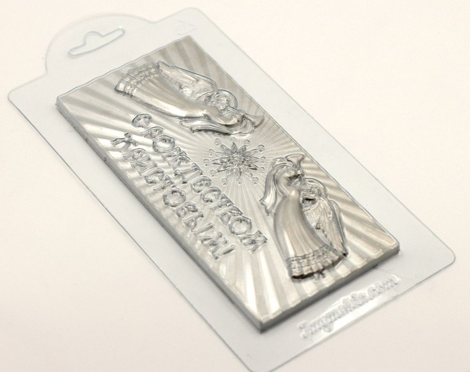 

Форма для шоколада пластиковая AnyMolds с рождеством христовым!, Прозрачный