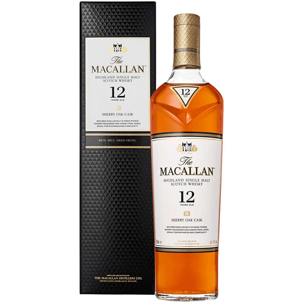

Виски Macallan Sherry Oak 12 лет 0,7 л в подарочной упаковке