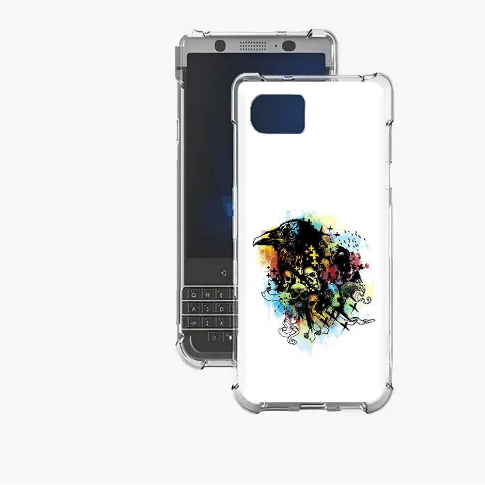 

Чехол MyPads Tocco для BlackBerry Motion ворон и черепа, Прозрачный, Tocco