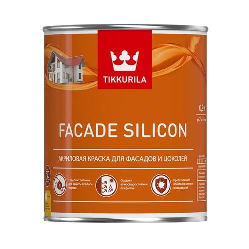 фото Facade silicon краска для фасадов и цоколей база с 0,9 л tikkurila