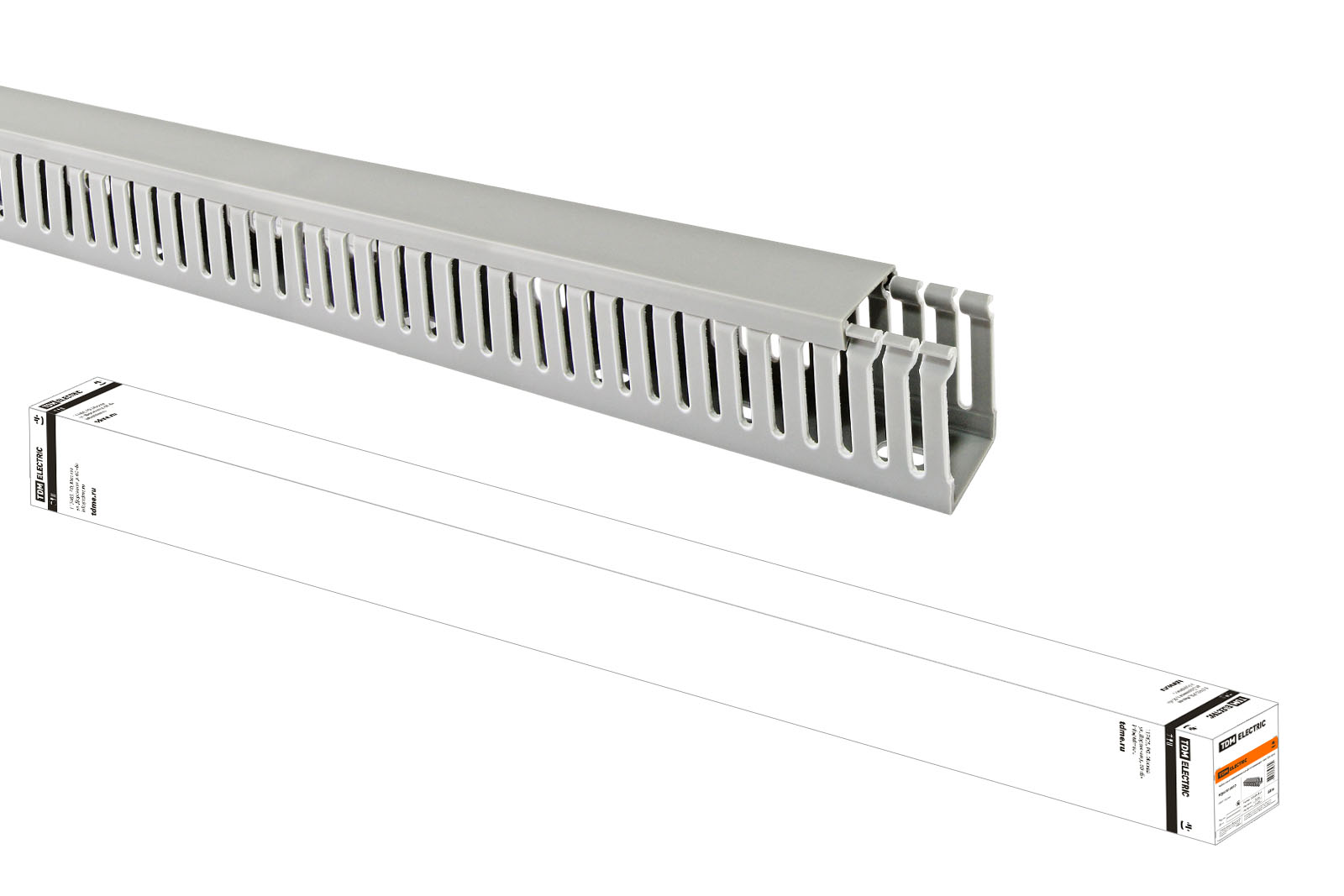 фото Кабель-канал перфорированный 25х40 перфорация 6/8 мм tdm (40 м) sq0410-0009 tdm electric