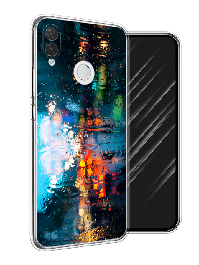 

Чехол Awog на Huawei P Smart Plus "Абстракция 28", Голубой, 68250-3