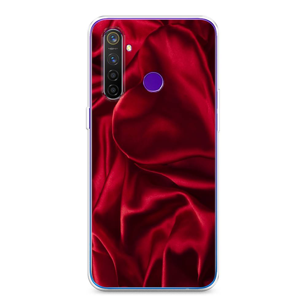 фото Силиконовый чехол "текстура красный шелк" на realme 5 pro awog