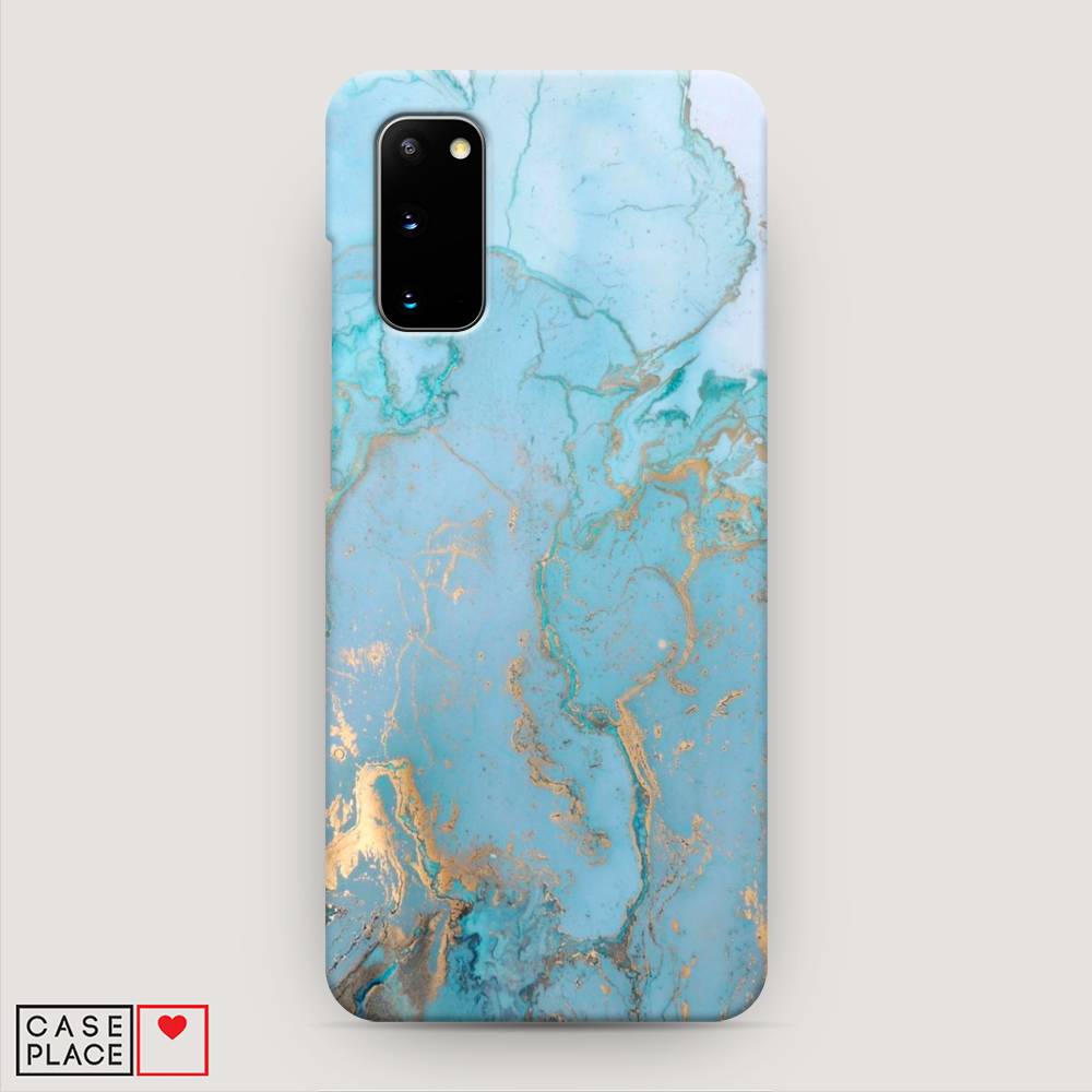 

Пластиковый чехол "Голубой мрамор рисунок" на Samsung Galaxy S20, 29220-2