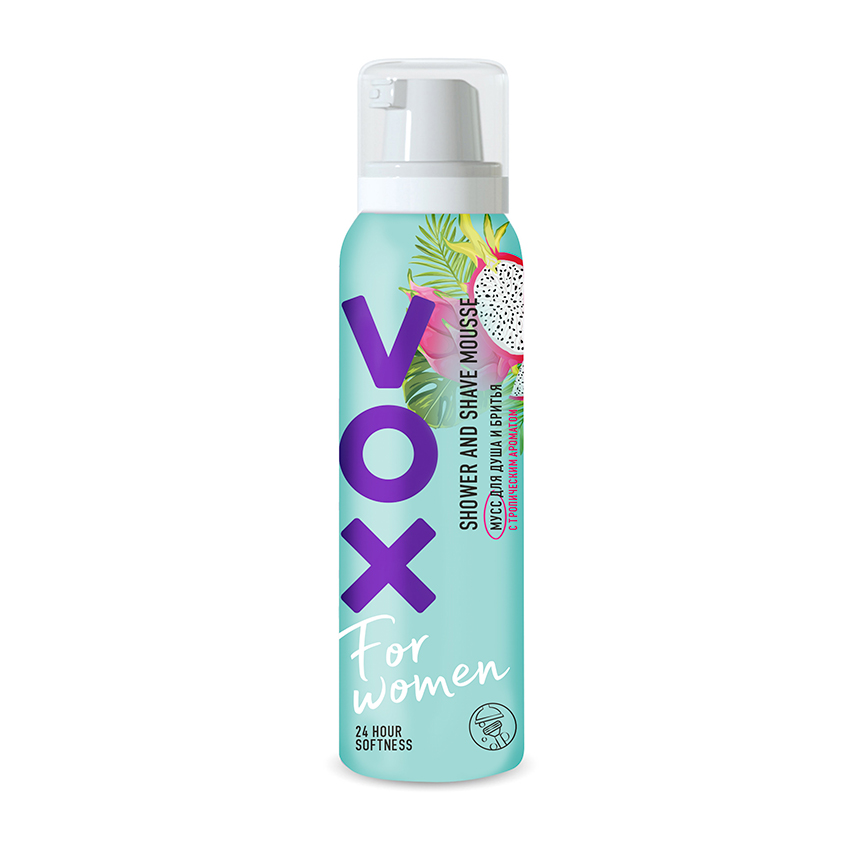 Мусс для душа VOX с тропическим ароматом 200 мл мусс пена для бритья carelax silk touch женский ваниль 200 мл