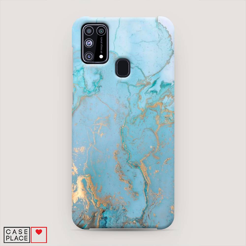 

Пластиковый чехол "Голубой мрамор рисунок" на Samsung Galaxy M31, 2100720-2