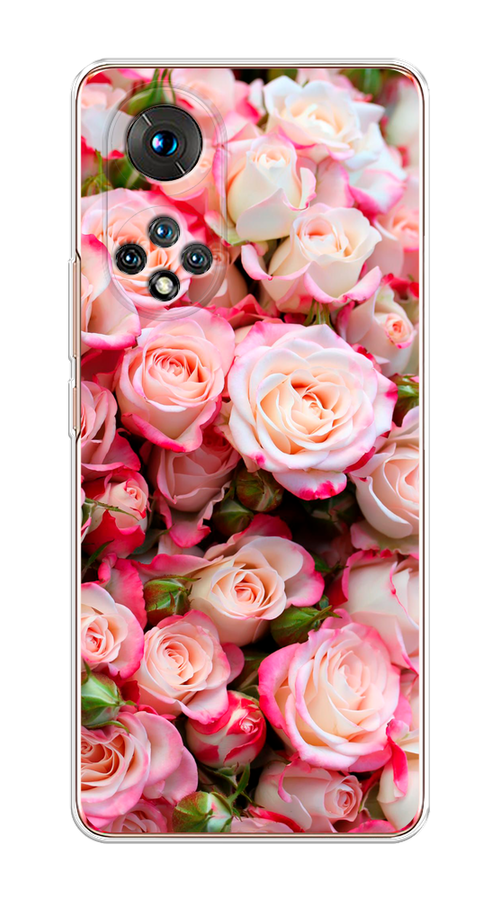 

Чехол на Huawei Honor 50 "Много роз", Розовый, 6105450-2