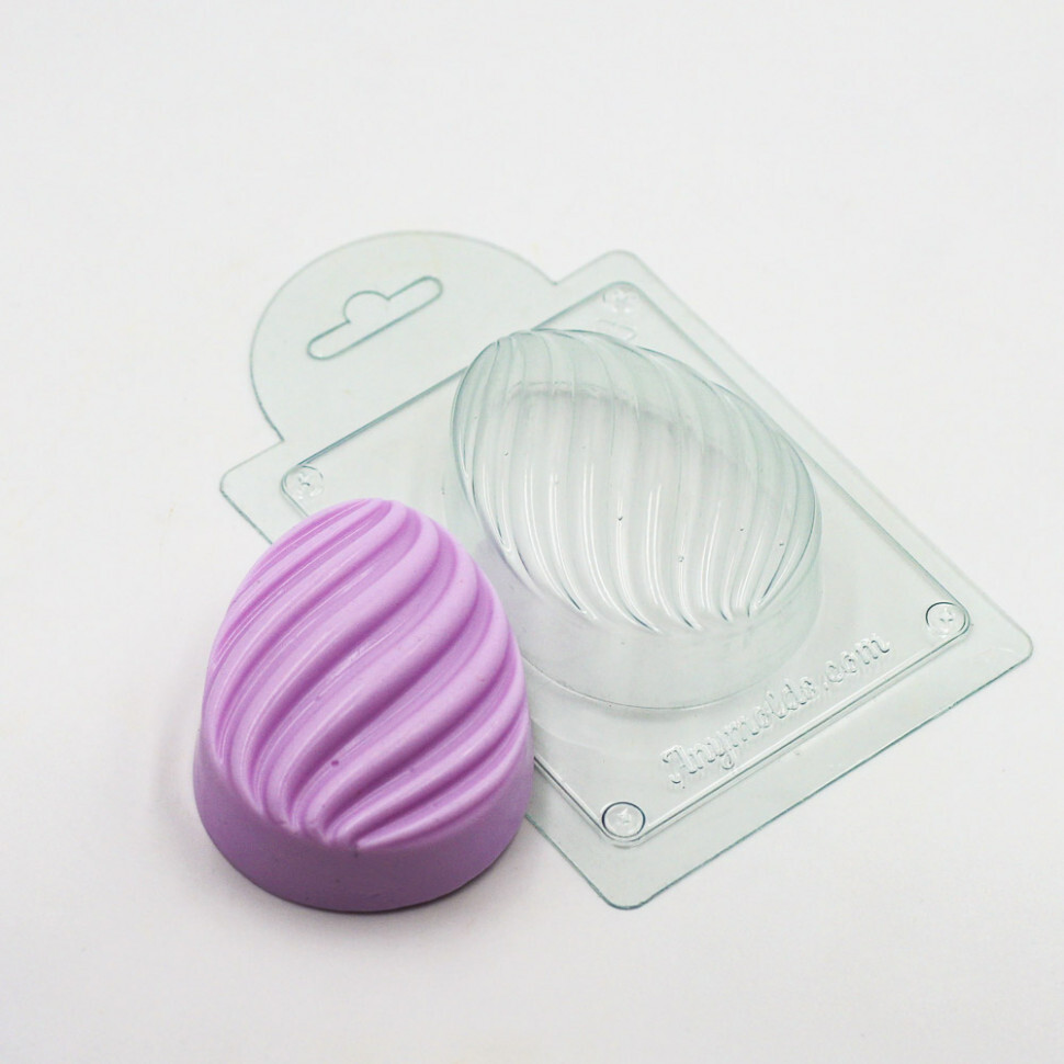 

Форма для шоколада пластиковая AnyMolds яйцо серпантин, Прозрачный