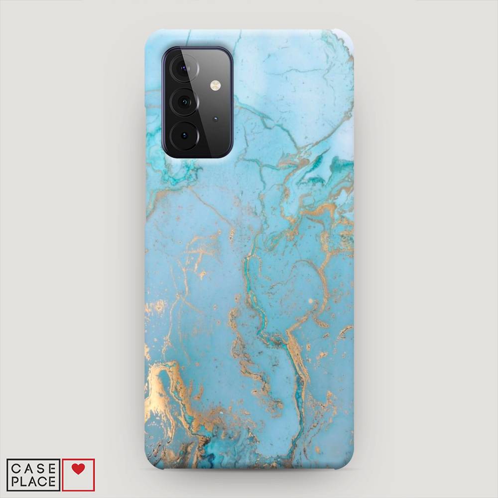 

Пластиковый чехол "Голубой мрамор рисунок" на Samsung Galaxy A72, 2101920-2