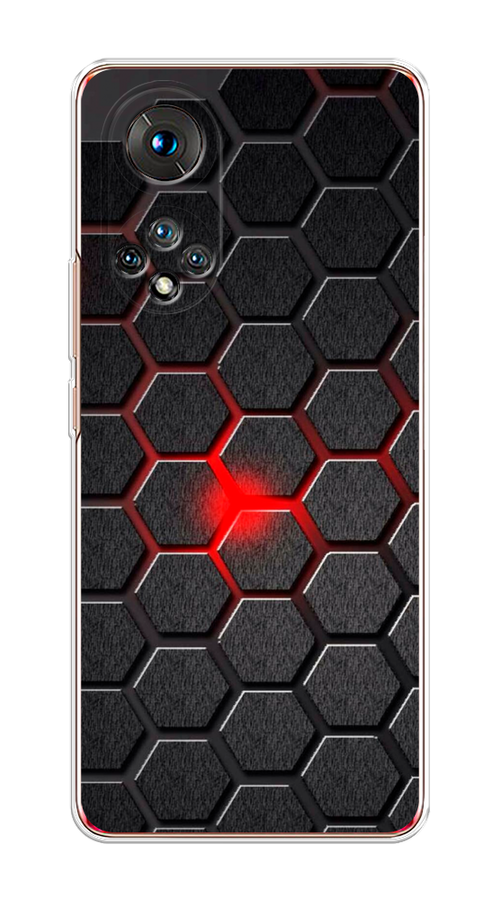 

Чехол на Honor 50/Nova 9 "Соты красные", Красный;черный;серый, 6105450-3