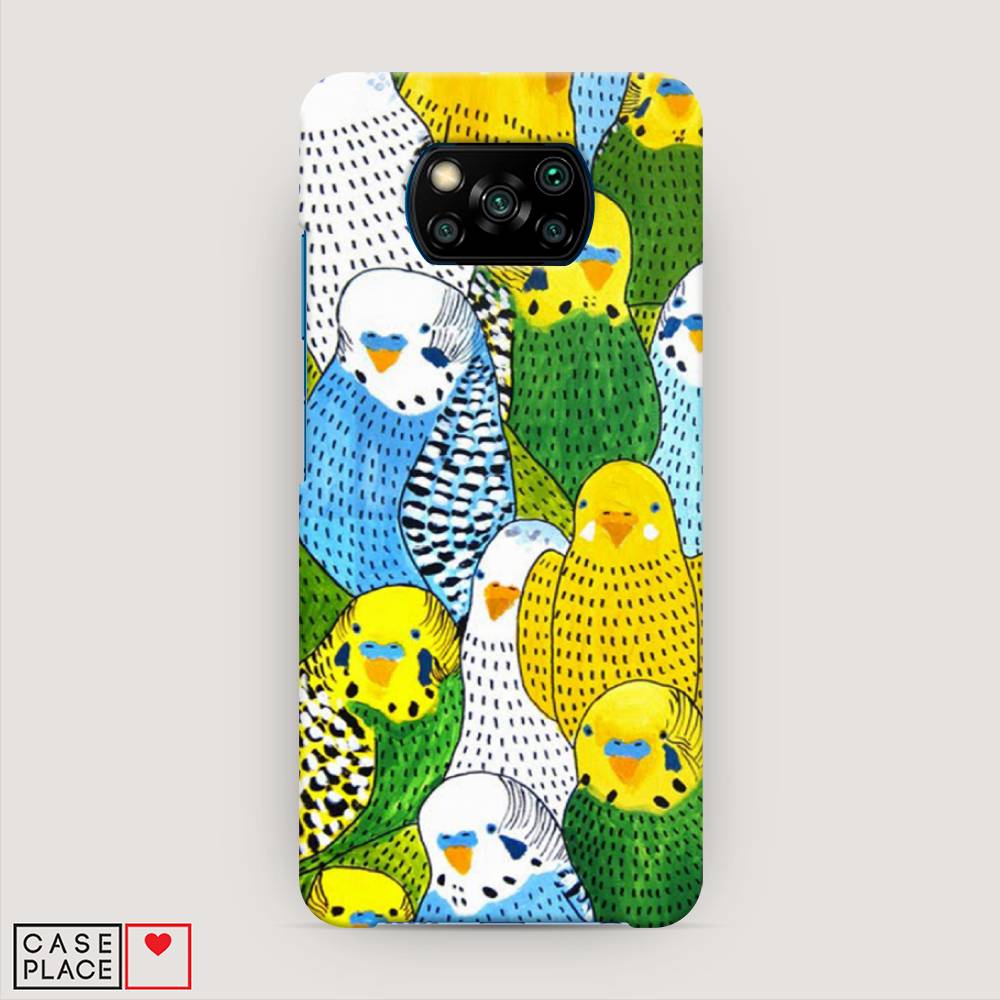 

Пластиковый чехол "Попугаи" на Xiaomi Poco X3 NFC, 39220-1