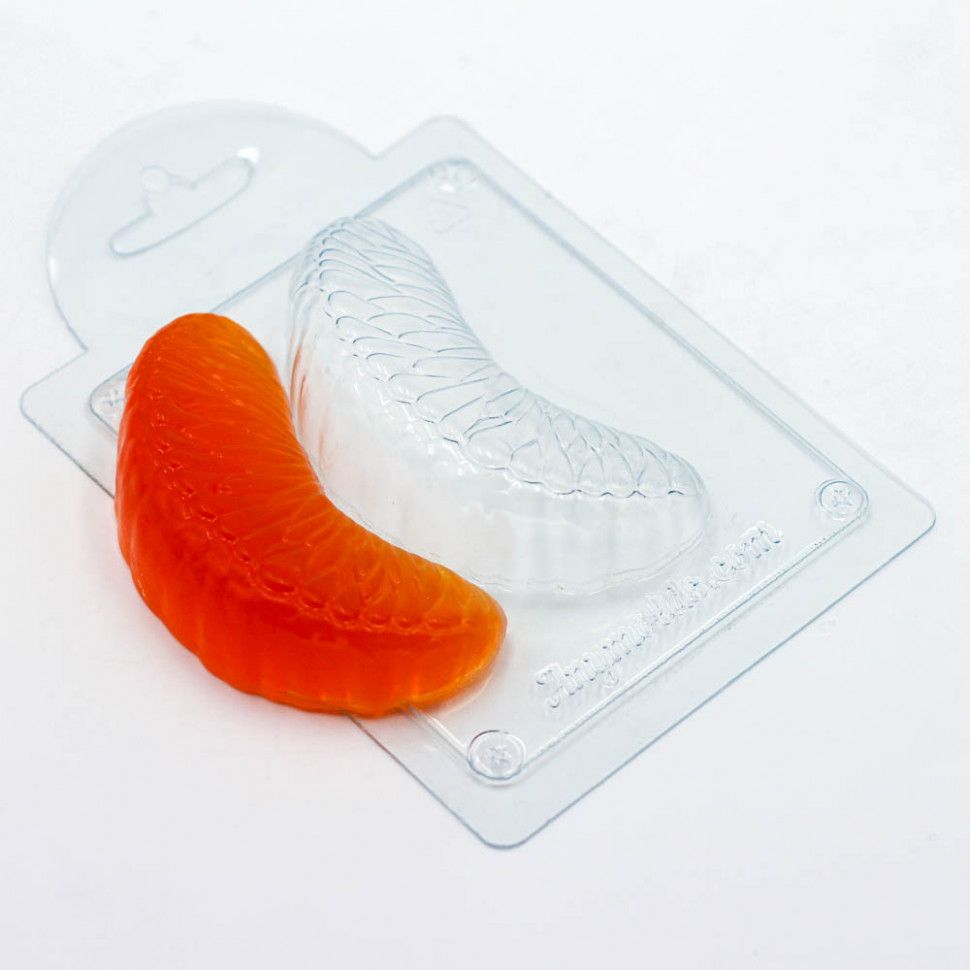 

Форма для шоколада пластиковая AnyMolds долька цитруса, Прозрачный