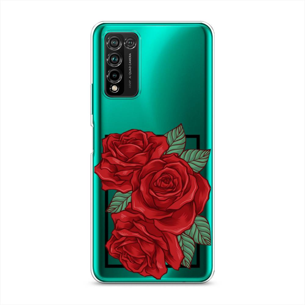 

Чехол для Honor 10X Lite "Три алые розы", Красный, 6104650-2