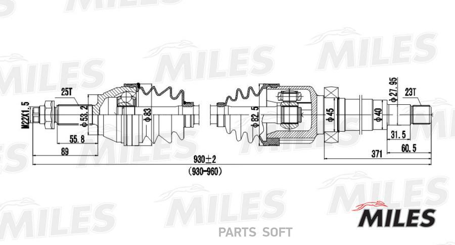 

Привод В Сборе Правый Ford Focus 1.4-1.8 98-04 (Gkn 304233) Gc02052 Miles арт. GC02052