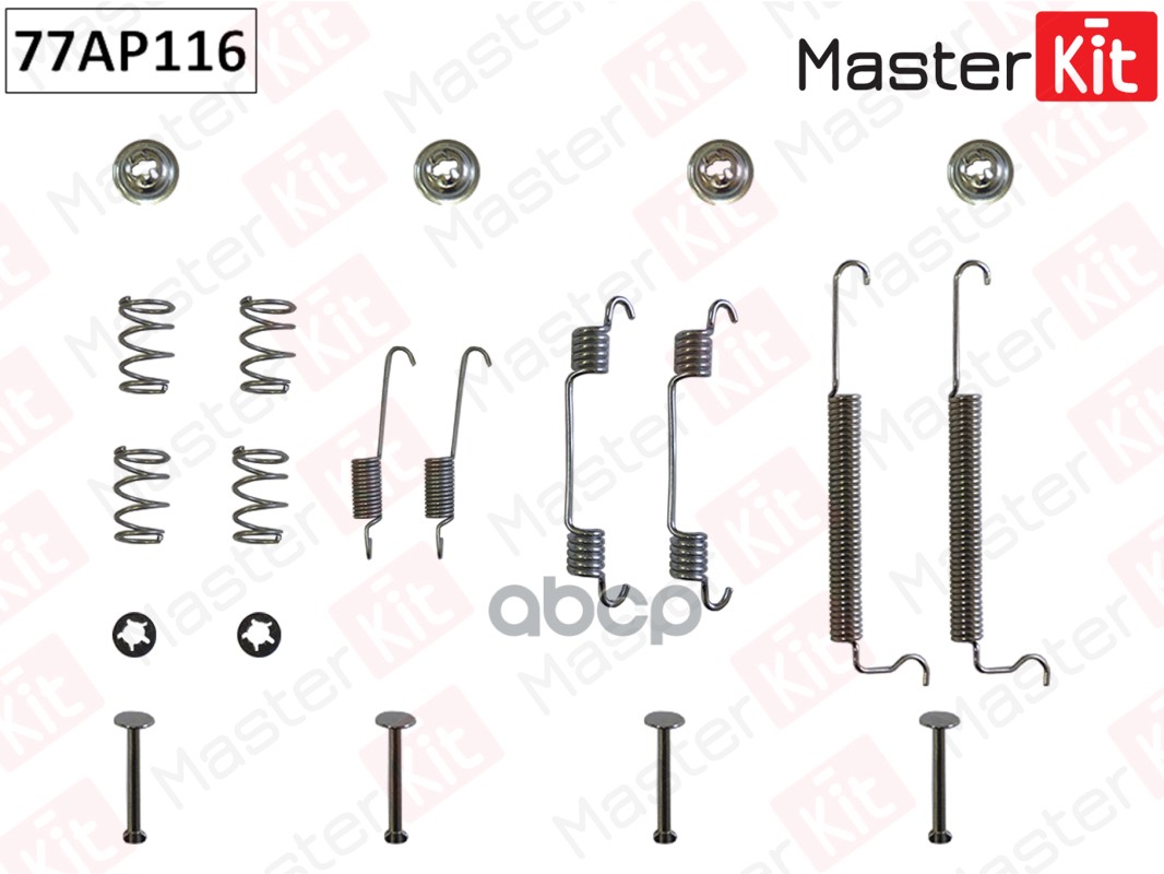 

Комплект Установочный Тормозных Колодок Masterkit 77ap116 Opel Tigra 94-00 , Corsa C 00-,