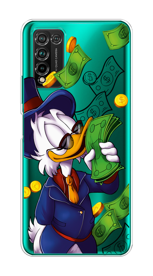 

Чехол на Honor 10X Lite "Scrooge McDuck with Money", Синий;зеленый;белый, 6104650-6