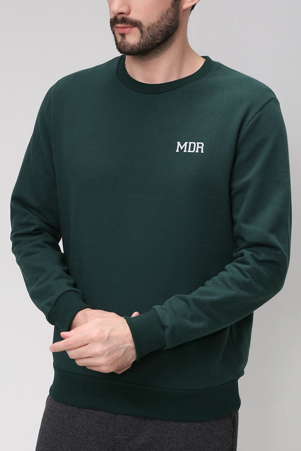 

Свитшот мужской MARCO DI RADI MDR21101190 зеленый L, MDR21101190