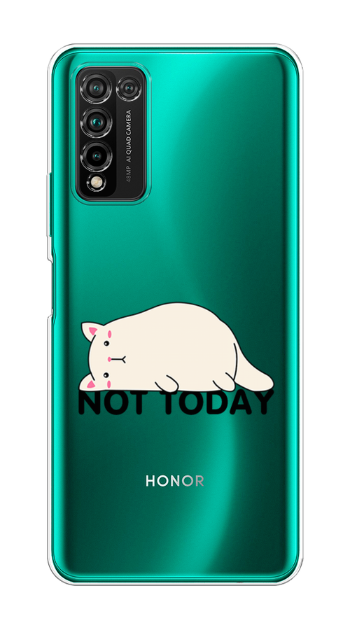

Чехол на Honor 10X Lite "Cat not today", Белый;розовый;черный, 6104650-1