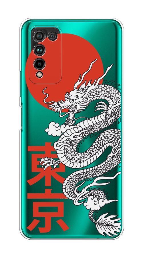 

Чехол на Honor 10X Lite "Китайский дракон", Черный;красный;белый, 6104650-1